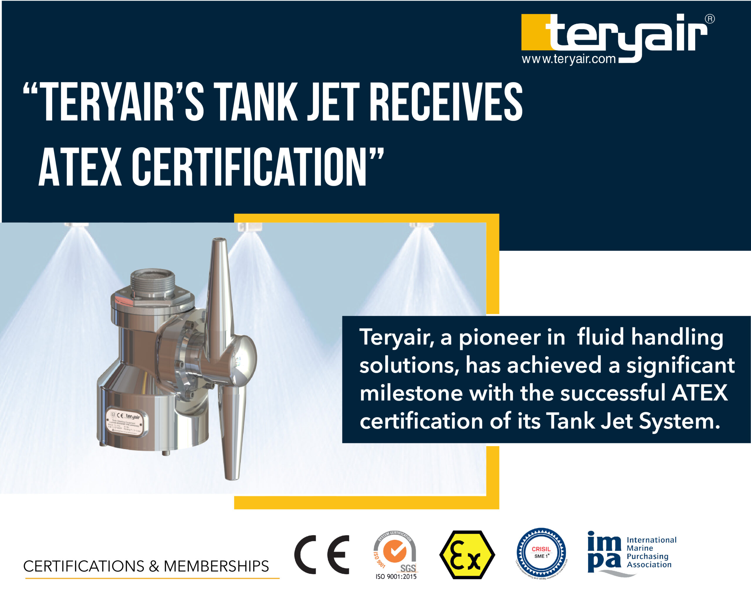 Breaking Ground: Teryair's Tank Jet System Receives ATEX Certification!